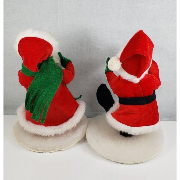 Annalee Dolls  Mr & Mrs Santa 1990 approx. 8" Tall - Picture 6 of 13